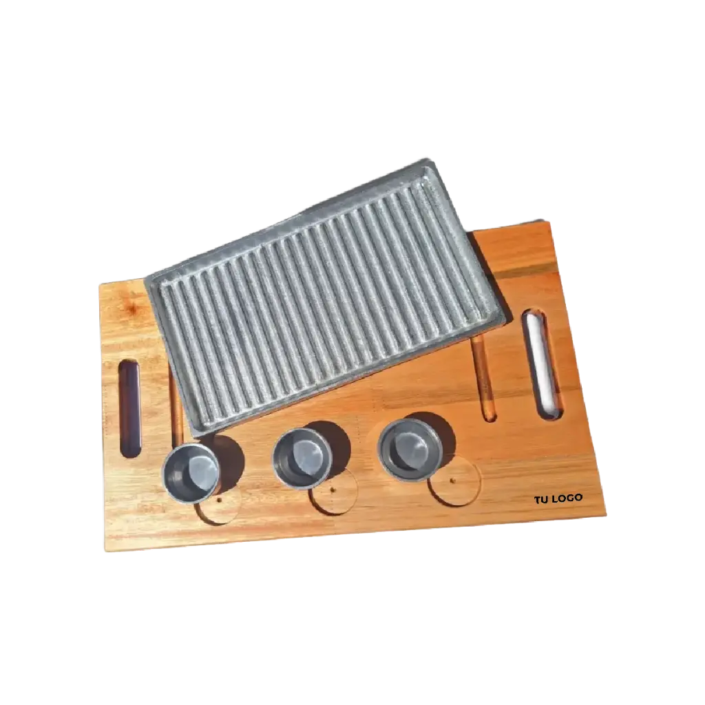 Malaga Cutting Board with Aluminum Plate