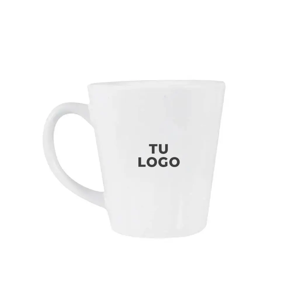 Taza de Cerámica Cónica Blanca 