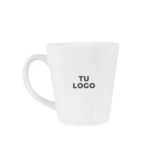 Taza de Cerámica Cónica Blanca 